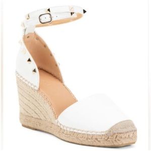 ANTHROPOLOGIE | MAYPOL White Leather Espadrilles Sz 8 Sold at Anthropologie
